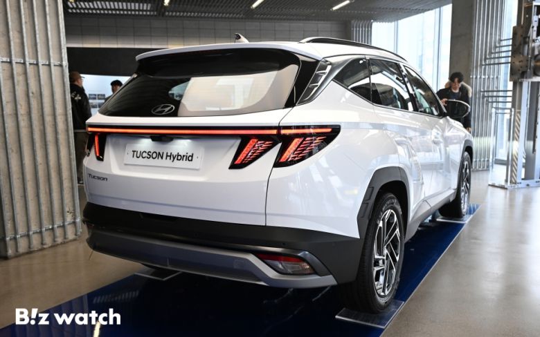 현대자동차가 강남구 현대모터스튜디오서울에서 상품 경쟁력을 강화한 대표 준중형 SUV '더 뉴 투싼'을  출시했다. /사진=이명근 기자 qwe123@