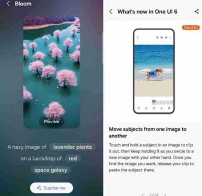 삼성전자가 갤럭시S24 시리즈와 함께 공개할 것으로 예상되는 원UI 6,1의 AI 기능./사진=샘모바일