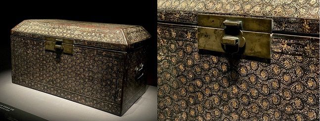 고려 나전칠기의 명성이 나라밖으로 멀리 퍼져 나가자 1272년 원나라 세조의 황후는 대장경을 넣어 둘 경전함을 요구했다. 이에 고려는 임시 관청인 '전함조성도감'을 설치하고 국가 장인들이 체계적으로 '나전 경함'을 대량 제작했다. 나전 국당초문 경함은 13세기 전함조성도감에서 일괄 제작된 것으로 추정된다./사진=백유진 기자 byj@