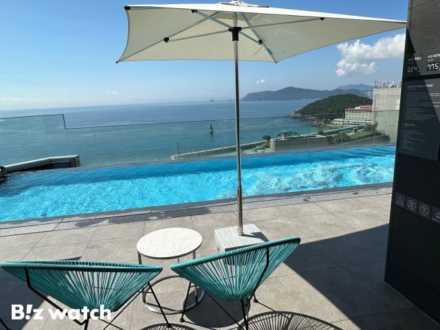 L7 해운대 루프탑 풀. / 사진=정혜인 기자 hij@