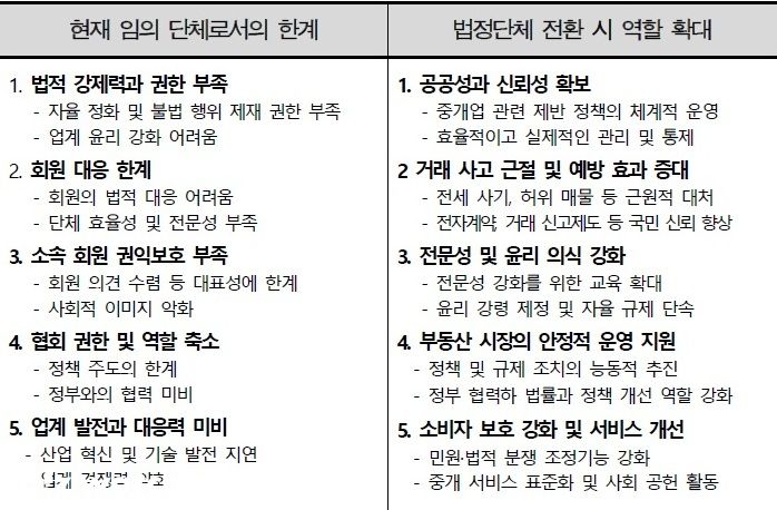 공인중개사협회 임의단체로서의 한계/자료=공인중개사협회