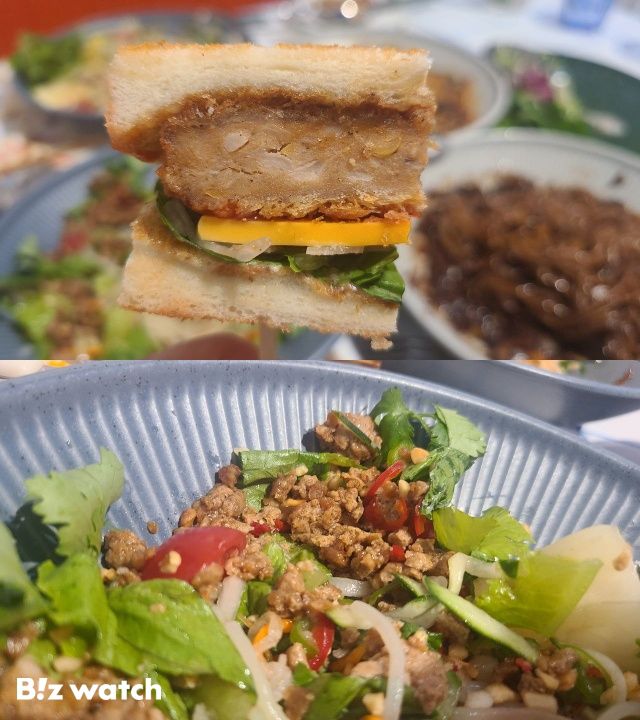 신세계푸드의 대안육 요리/사진 : 김지우 기자 zuzu@