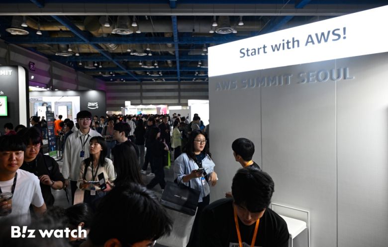 14일 서울 강남구 코엑스에서 '아마존웹서비스(AWS)서밋 서울'이 개최되고 있다./사진=이명근 기자 qwe123@