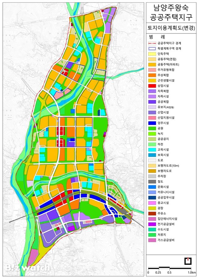 남양주왕숙 공공주택지구 토지이용계획도/자료=LH