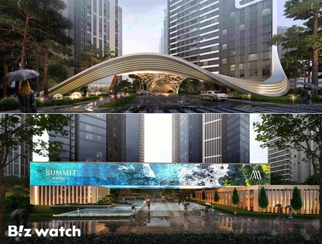 위부터 삼성물산, 대우건설이 제안한 개포우성7차 재건축 문주 이미지/자료=각 사 제공