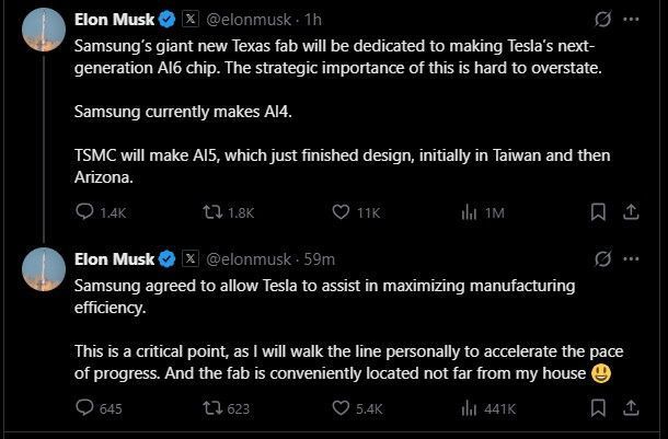 일론 머스크 테슬라 CEO의 엑스 게시글./자료=머스크 엑스 계정 캡처