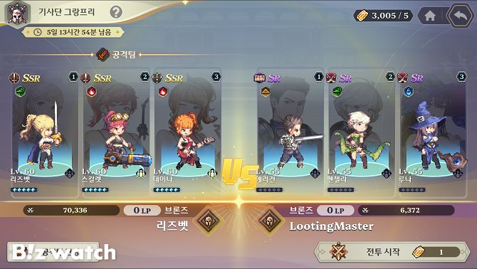 가디스 오더 내 기사단 전투 콘텐츠/사진=카카오게임즈 제공