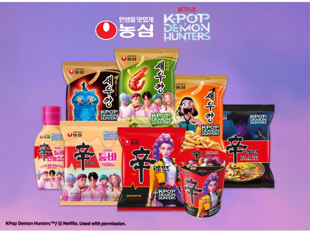 케이팝 데몬 헌터스와 콜라보한 농심 제품들/사진제공=농심