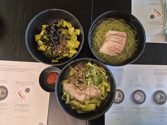 오설록 티뮤지엄의 말차 누들바 메뉴/사진=김아름 기자 armijjang@