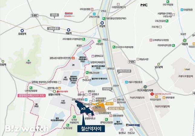 철산역자이 위치도/자료=GS건설