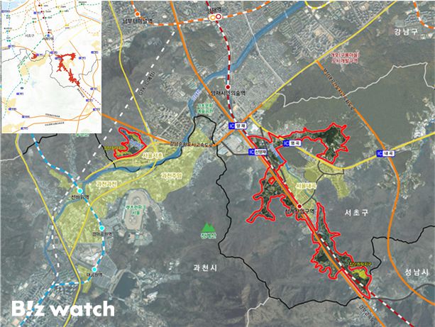 서울 서초구 서리풀지구 그린벨트 해제 지역/자료=국토교통부