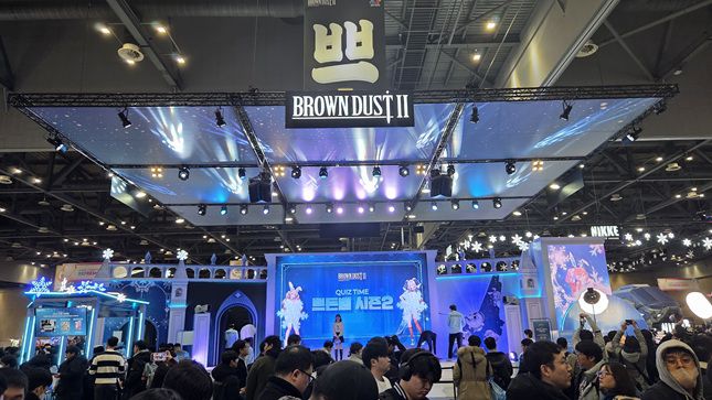 네오위즈는 5일 일산 킨텍스에서 '아니메 게임 페스티벌(AGF)'에 브라운더스트2 단독 부스를 냈다. /사진=비즈워치