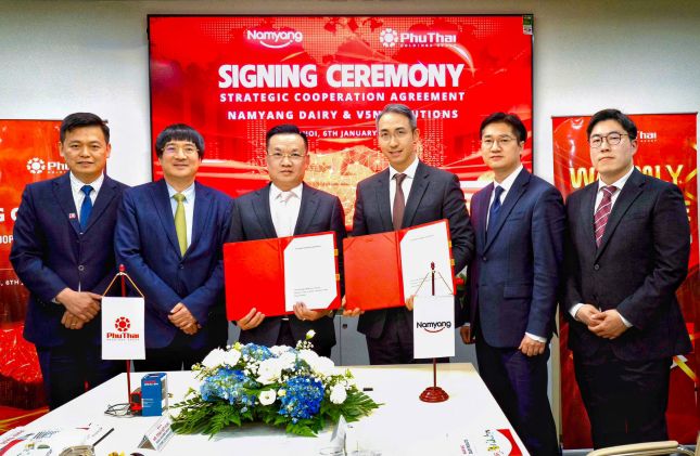 남양유업이 6일 베트남 푸타이 그룹과 전략적 파트너십 계약을 체결했다./사진=남양유업 제공