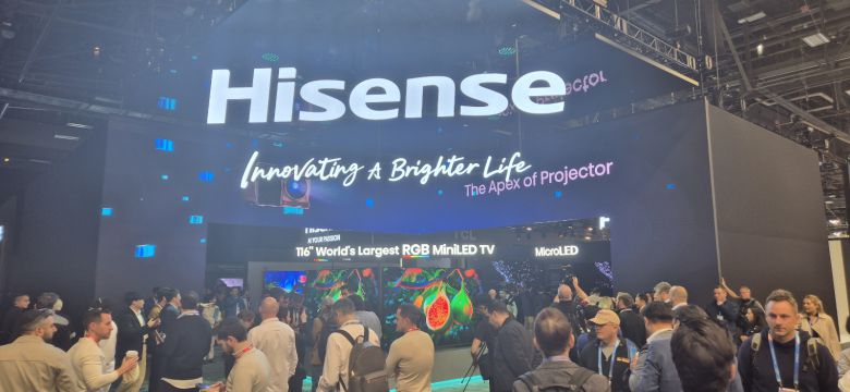 6일(현지시각) 미국 라스베이거스에서 진행되는 CES2026에 마련된 중국 하이센스 부스 전경. /사진=이경남 기자 lkn@