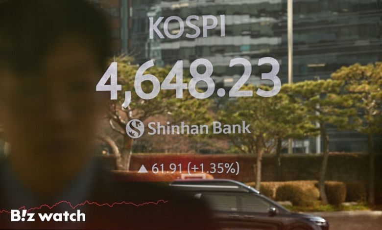 12일 서울 중구 신한은행 본점 현황판에 코스피 지수가 표시되고 있다./사진=이명근 기자 qwe123@