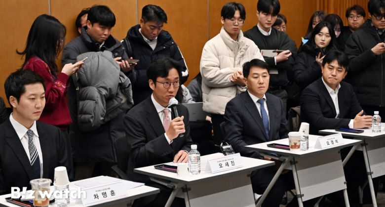 오세진 DAXA 의장(코빗 대표)이 14일 오전 서울 강남구 드림플러스에서 열린 디지털자산업계 정책간담회에 참석해 모두발언을 하고 있다./사진=이명근 기자 qwe123@