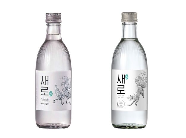 기존 새로(왼쪽)와 리뉴얼된 새로 병/사진=롯데칠성음료