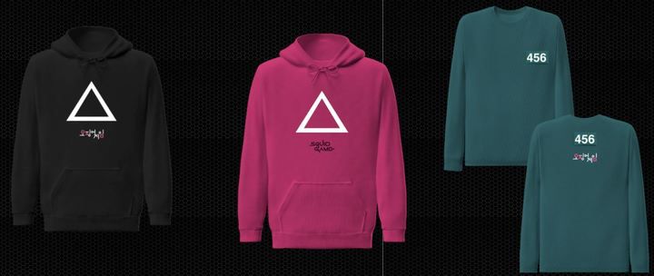 [서울=뉴시스] 넷플릭스가 자체적으로 판매 중인 '오징어 게임' 티셔츠. (사진=넷플릭스 홈페이지 캡처) 2021.10.12. *재판매 및 DB 금지 *재판매 및 DB 금지