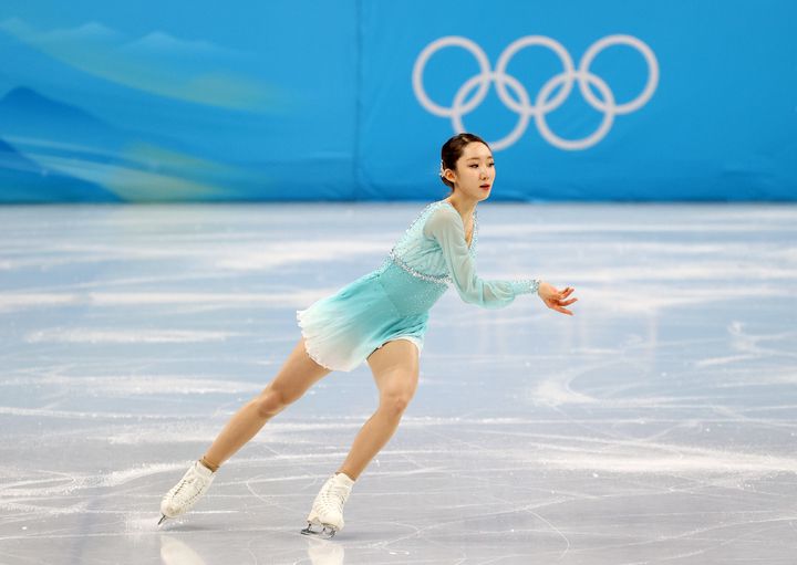[베이징(중국)=뉴시스] 고범준 기자 = 15일 중국 베이징 캐피털 실내경기장에서 열린 피겨 스케이팅 여자 싱글 쇼트 프로그램에서 한국 김예림이 연기하고 있다. 2022.02.15. bjko@newsis.com