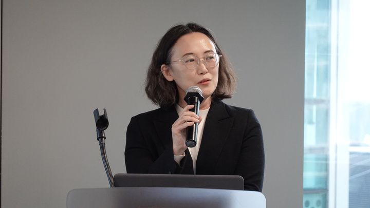 온라인광고분쟁조정위원회 강원영 사무국장이 발표하고 있다.  *재판매 및 DB 금지