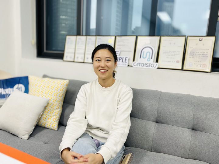 조아영 오내피플 대표가 22일 서울 마포 서울창업허브에서 뉴시스와 인터뷰를 하고 있다.(사진=송혜리 기자) *재판매 및 DB 금지