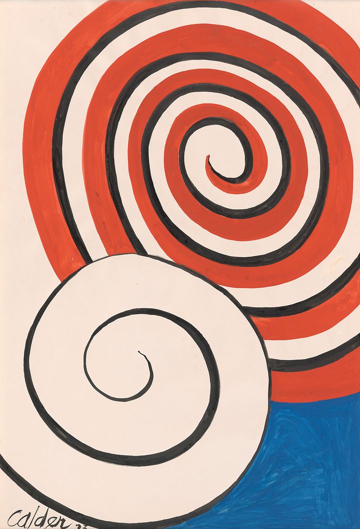 알렉산더 칼더(1898-1976) 〈Untitled〉 1973Gouache and ink on paper 109.86 x 74.93 cmImage courtesy of Calder Foundation, New York / Art Resource, New York ? 2023 Calder Foundation, New York / Artists Rights Society (ARS), New York / SACK, Seoul 이미지 제공: 국제갤러리 *재판매 및 DB 금지