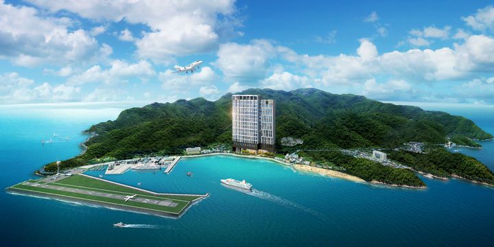 '호텔 라마다울릉' 광역조감도 (사진=신태양건설 제공) *재판매 및 DB 금지