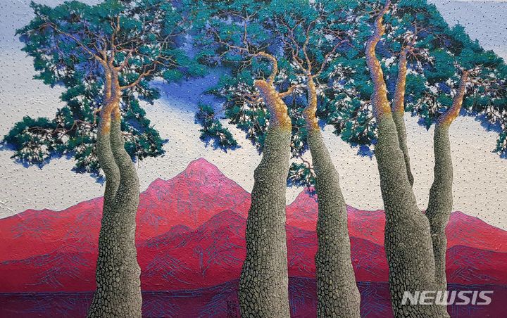 [창원=뉴시스]하판덕 작 '眞-백목지장', 개인소장. (자료=경남도립미술관 제공) 2024.04.26. photo@newsis.com