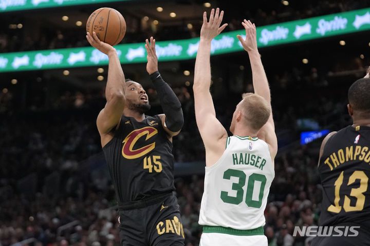 [보스턴=AP/뉴시스] NBA 클리블랜드 캐벌리어스 도노반 미첼. 2024. 5. 9.
