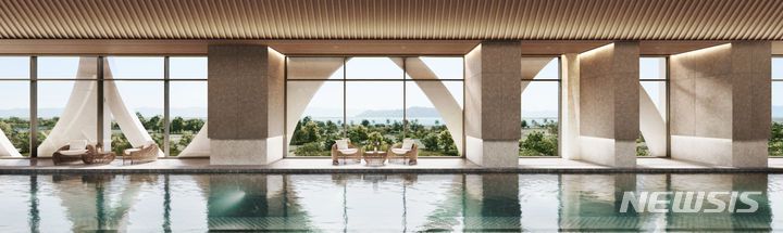 [서울=뉴시스] 블랑 써밋 74 입주민 전용 커뮤니티에 들어갈 수영장. 2025.05.05. (이미지=대우건설 제공) photo@newsis.com