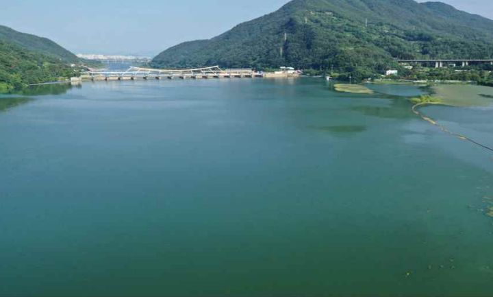 팔당호 항공사진(팔당댐 앞)(사진=한강유역환경청 제공) *재판매 및 DB 금지