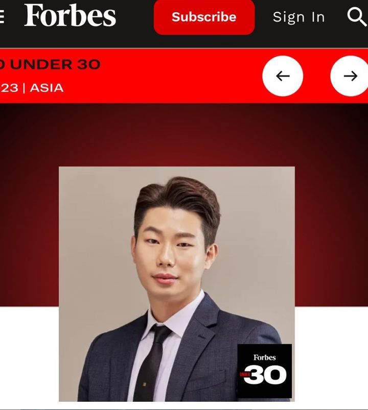 [서울=뉴시스] 고(故) 김리을. (사진=김리을 인스타그램 캡처, 포브스 캡처) 2025.02.12. photo@newsis.com  *재판매 및 DB 금지