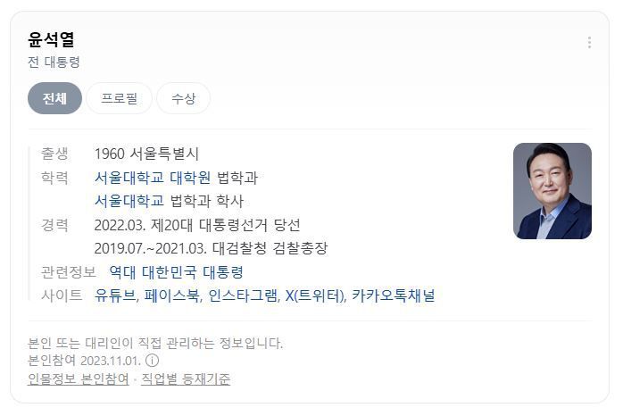 [서울=뉴시스] 네이버, 다음 등 주요 포털 사이트에서 윤 전 대통령 직위가 '전직 대통령'으로 수정됐다. (사진=네이버 캡처) *재판매 및 DB 금지