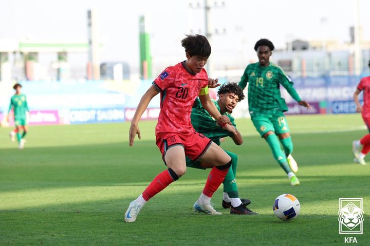 [서울=뉴시스] 한국 17세 이하(U-17) 축구대표팀의 구현빈. (사진=대한축구협회 제공)