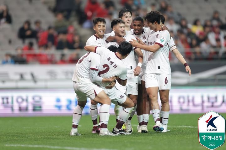 [서울=뉴시스] 프로축구 K리그1의 광주FC. (사진=한국프로축구연맹 제공)