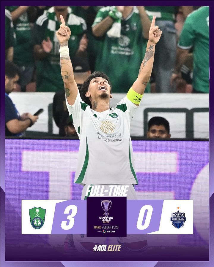 [서울=뉴시스]피르미누의 알아흘리, ACLE 4강 진출. (사진=AFC 소셜미디어 캡처) 2025.04.27. photo@newsis.com *재판매 및 DB 금지.