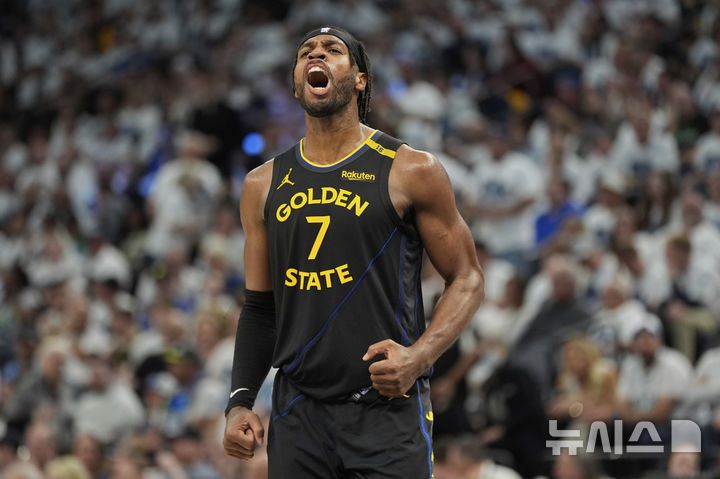 [미니애폴리스=AP/뉴시스] 미국프로농구(NBA) 골든스테이트 워리어스의 버디 힐드. 2025. 5. 6.