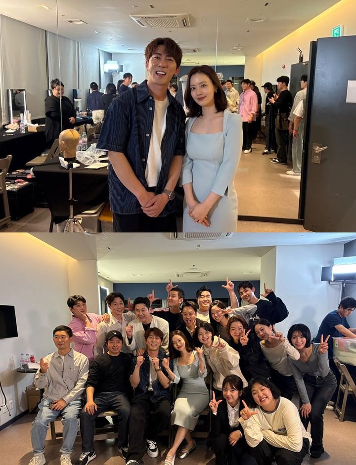 [서울=뉴시스] 김원훈·문채원(위), 문채원과 SNL 크루원들. (사진=인스타그램 캡처) 2025.05.12. photo@newsis.com *재판매 및 DB 금지