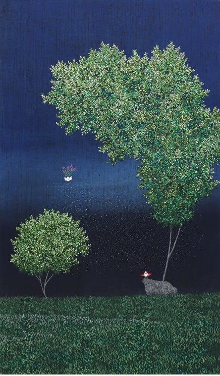 당연하지 내가 지킬거야 120X70cm(50호) 장지위에 분채 2025 *재판매 및 DB 금지