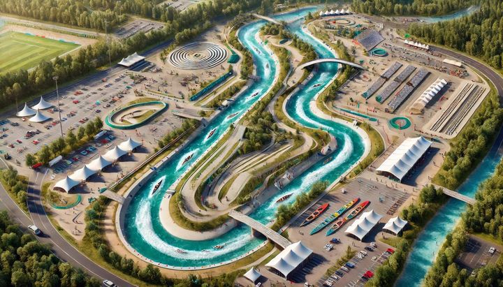 [고창=뉴시스] 고창 국제카누슬라럼 경기장 조감도. (사진=고창군 제공) 2025.05.20. photo@newsis.com *재판매 및 DB 금지