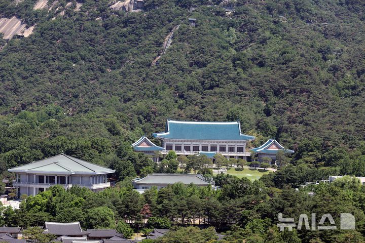 [서울=뉴시스] 김명원 기자 = 사진은 지난 4일 오전 서울 종로구에서 바라본 청와대 모습. 2025.06.04. kmx1105@newsis.com