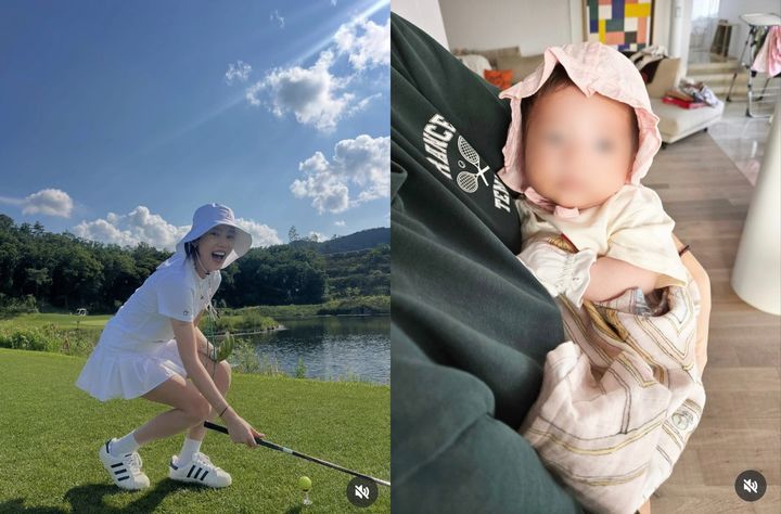 [서울=뉴시스] 손담비(왼쪽)가 딸을 공개했다. (사진=손담비 인스타그램 캡처) 2025.06.11. photo@newsis.com *재판매 및 DB 금지