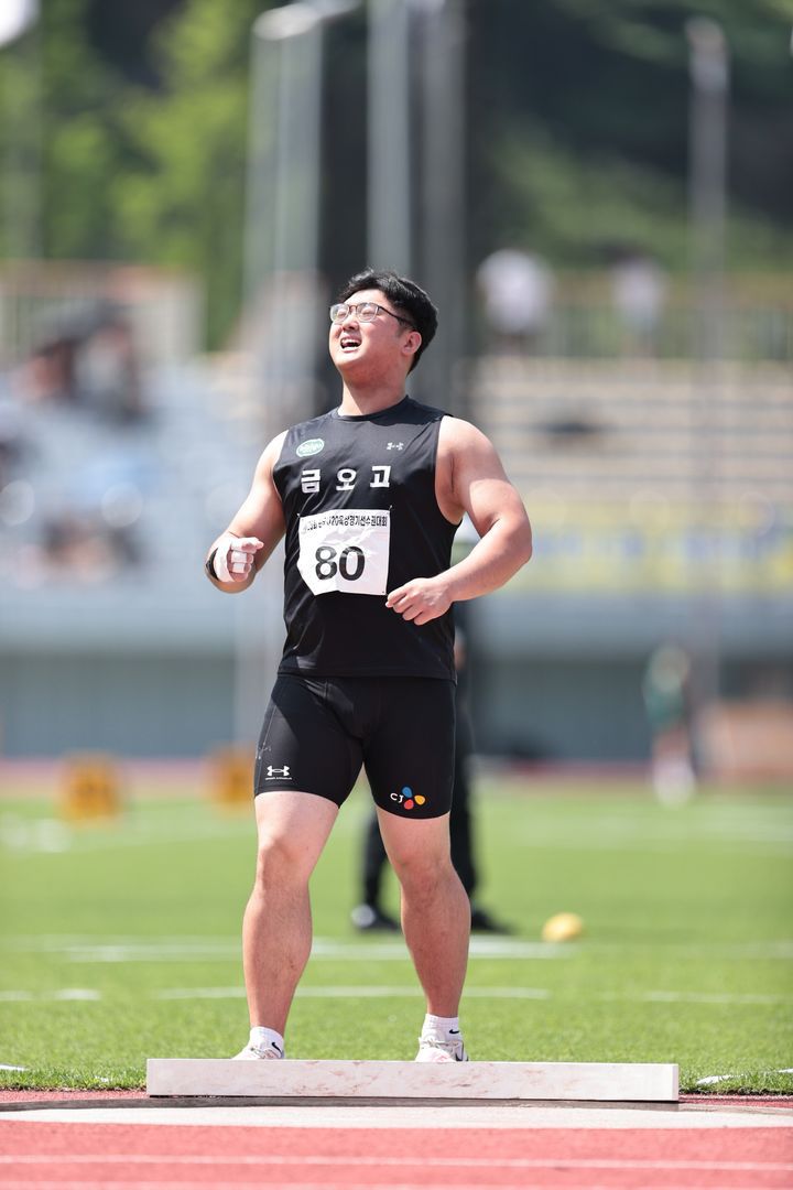 [서울=뉴시스] 포환던지기 박시훈. (사진=대한육상연맹 제공) *재판매 및 DB 금지