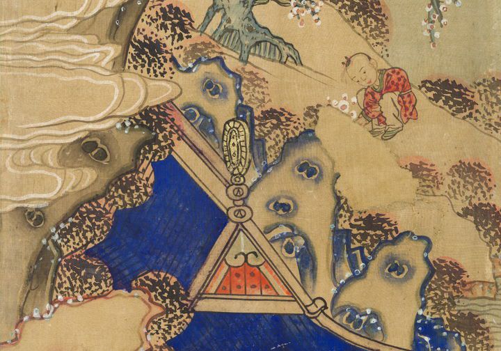 [서울=뉴시스] 백동자도 병풍 보존처리 후 결손 부분 그림바탕과 유사한 새로운 직물로 메움 (사진=국가유산청 제공:) 2025.06.23. photo@newsis.com *재판매 및 DB 금지