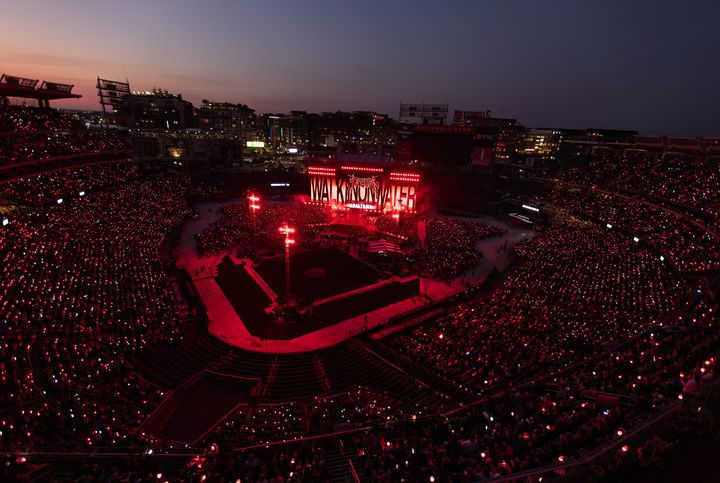 [서울=뉴시스] 스트레이 키즈 월드투어 '도미네이트(dominATE)' 워싱턴 D.C 공연. (사진 = JYP엔터테인먼트 제공) 2025.07.02. photo@newsis.com *재판매 및 DB 금지