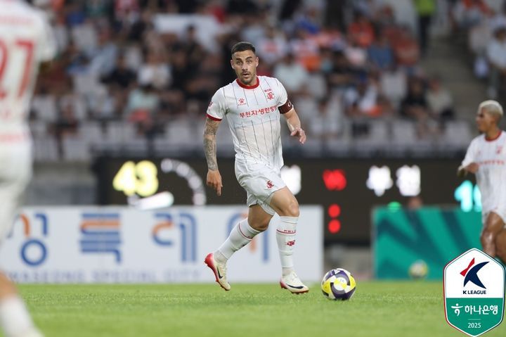 [서울=뉴시스] 프로축구 K리그2 부천FC1995의 바사니. (사진=한국프로축구연맹 제공) *재판매 및 DB 금지