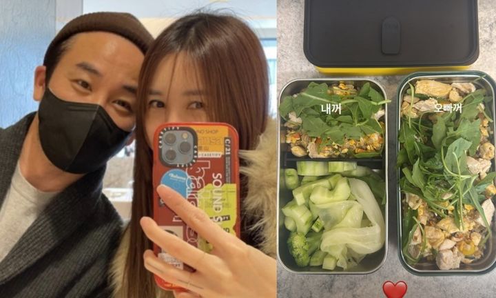 [서울=뉴시스] 배우 엄태웅의 아내이자 발레무용가 윤혜진이 부부의 건강 도시락을 공개했다. (사진=윤혜진 인스타그램 캡처) 2025.07.07. photo@newsis.com *재판매 및 DB 금지