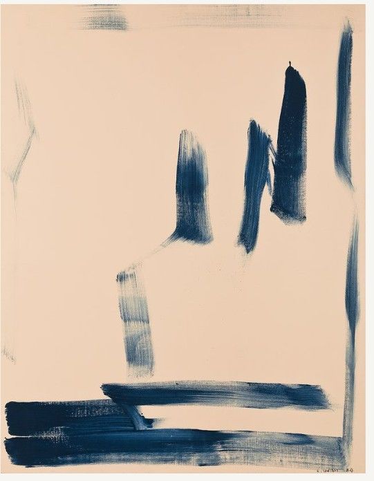 시작가 5억5000만원에 경매에 나온 이우환, , oil and mineral pigment on canvas, 116.3×91cm(50), 1984 *재판매 및 DB 금지