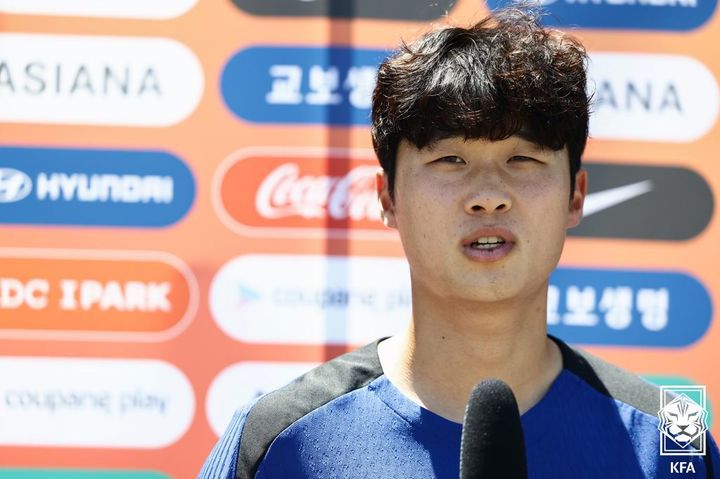 [서울=뉴시스] 한국 축구 대표팀의 김태현. (사진=대한축구협회 제공) *재판매 및 DB 금지