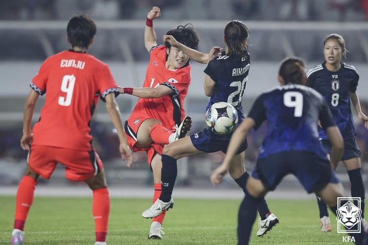 [화성=뉴시스]여자축구 동아시안컵 한일전. (사진=대한축구협회 제공)